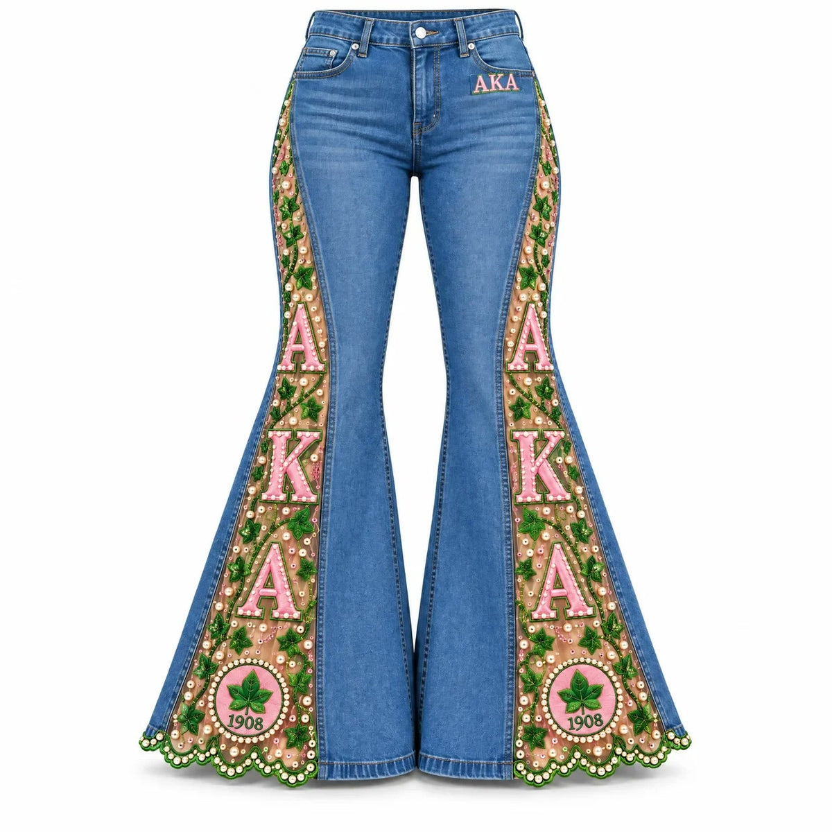 AKA flare jeans, front
