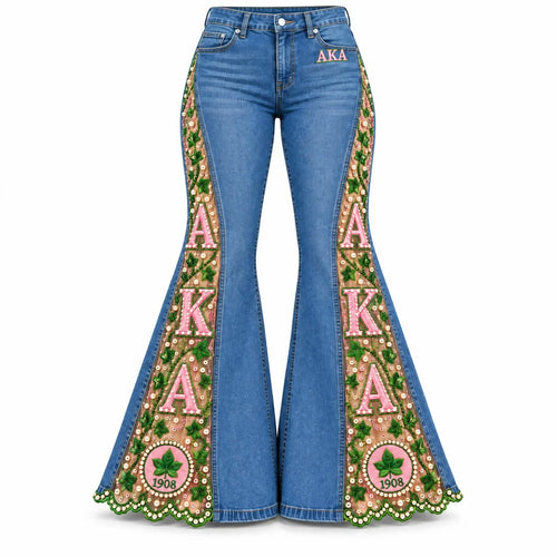 AKA flare jeans, front